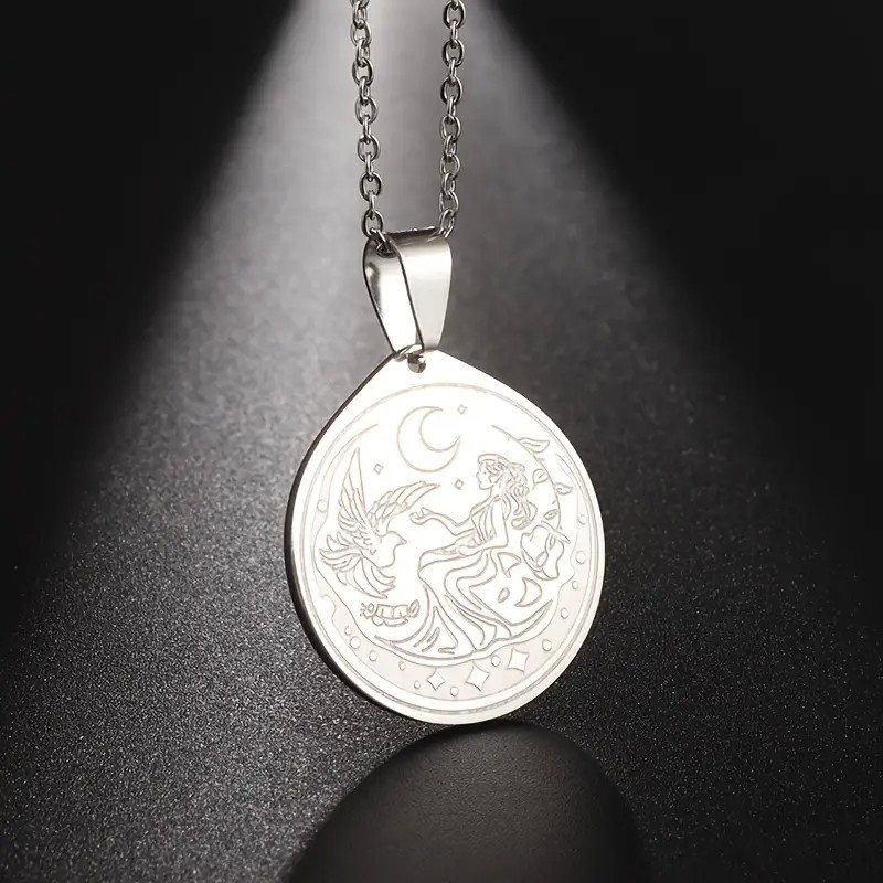 Selene Greek Moon Goddess - Stainless Steel Necklace