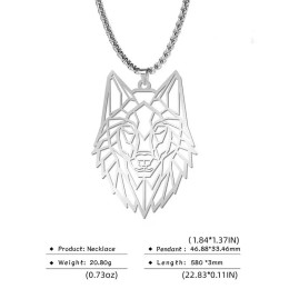 Wild Wolf Head - Stainless Steel Necklace